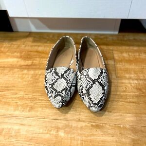 Faux leather snake print loafer by New York and Company